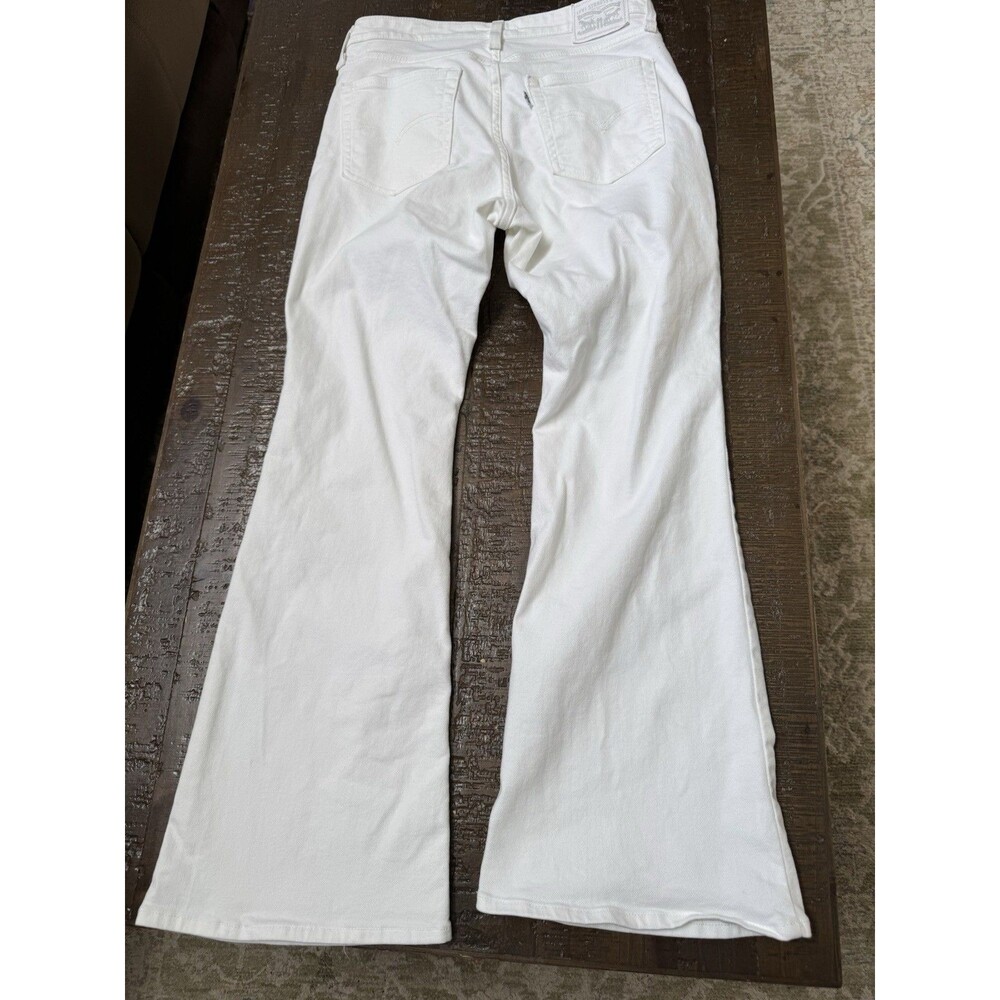 Levi's 726 Women High Rise Flare Stretch Zip Fly Jeans 29x29 White